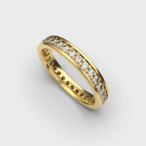 Обручка із жовтого золота, з діамантами 239051621 від виробника ювелірних прикрас LUNET JEWELLERY